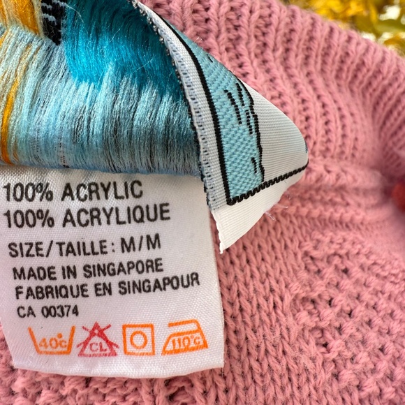 Beautiful Vintage 80s Soft pink textured knit sweater tee - Picture 8 of 9